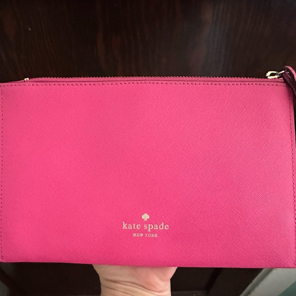 Vintage Kate Spade New York BFF Leather Pouch Travel Wristlet Purse Wallet
